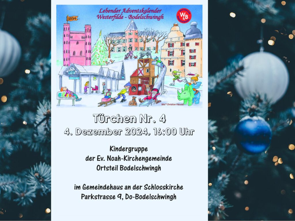 Lebender Adventskalender 2024 in Bodelschwingh und Westerfilde, Türchen Nr. 4